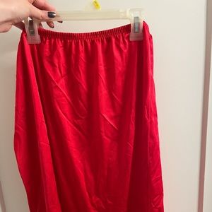 Vintage red slip skirt